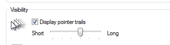 Mouse Settings, Pointer Trails
